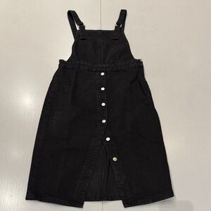 Topshop Moto Washed Black Denim Dress